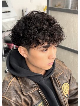 スイッチ(men's SWITCH) 大分メンズスペインカールスパイラルパーマツーブロックマッシュ