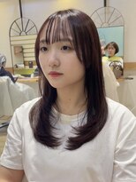 キートスバイガーランド (Kiitos by Garland)&nbsp;シースルーバングレイヤーカットナチュラルブラウングレージュ