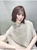 前髪顔まわりボブレイヤーボブ顔まわり縮毛矯正haruhi