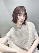 グロー 大宮(GLROW)&nbsp;前髪顔まわりボブレイヤーボブ顔まわり縮毛矯正haruhi