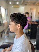 MEN'SHAIRアッシュブラックベリーショートダークアッシュ