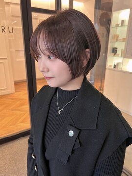 サラビューティーサイト 志免店(SARA Beauty Sight) 【志免】ラベンダーベージュ×丸みショート☆山之内