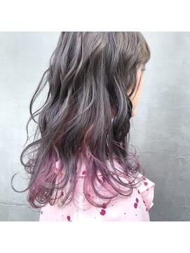 テーラヘアー 瑞江店(TELAHAIR) 【上も下もラベンダーで統一】　インナーカラー