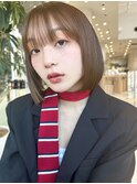 【MINX】くびれヘアアプリコットオレンジハイライトカラー表参道
