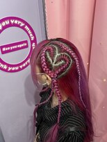 ヘアー アレス(hair ales)&nbsp;コーンロウ　デザインコーンロウ　ハートコーンロウ