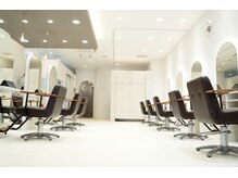 ヴィサージュ ディオ 柏モディ店(VISAGE dio)の雰囲気(白×ウッド調で作るナチュラルかつ高級感)