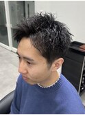 スパイキーショート/黒髪/刈り上げ