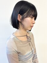 モリオフロムロンドン 松戸店(Morio from London) 【モリオ松戸 石山】黒髪ミニボブ耳掛けボブ顔周りレイヤー