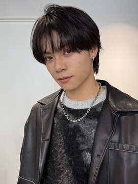 トリッカ シブヤ(TRICCA SHIBUYA) メンズカットパーマニュアンスセンターパートシースルーマッシュ