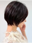 茗荷谷ショートカット白髪ぼかし白髪染めハイライト髪質改善ボブ
