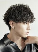 渋谷メンズパーマ波巻きパーマシャドウパーマッシュウルフゆるめ