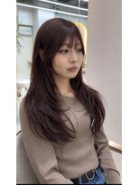 ネウィ 広島(newi) ロングレイヤー×ピンクブラウン
