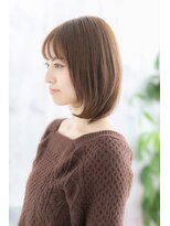 ミック ヘアアンドビューティー 大山店(miq  Hair&Beauty)&nbsp;シースルーバングで透け感♪ナチュラルかわいいツヤ髪ボブ