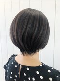 20代30代大人可愛い艶感アッシュブラウン丸みショート
