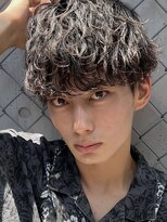 波巻きスパイラルパーマツイストスパイラルツーブロック
