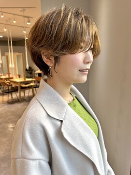 ジアン バイ ミルボン NU茶屋町+(GIEN by milbon) 冬は大人前下がりハンサムショート20代30代40代50代田中俊成