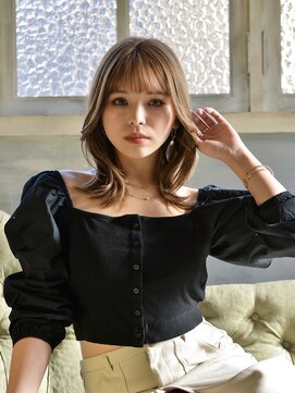 ロアーヘアー フォルド 小倉店(RAWR hair FOLD) 【RAWR】小顔くびれ_セミディ_無造作カール