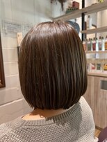 チアー ヘアリラクゼーション(cheer HAIRRELAXATION) 秋っぽいカーキカラーのボブ