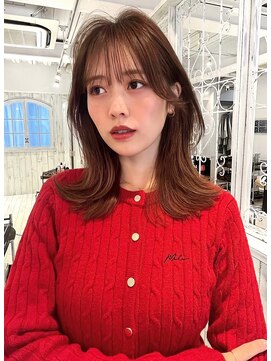 レイラバイアフロート 吉祥寺(Lila by afloat) 韓国ヘア/フェイスレイヤー/お顔まわりカット/ブラウンベージュ