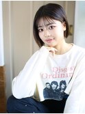 天神【BIRTH】ワンレンボブ前髪あり小顔ネビージュ20代　2