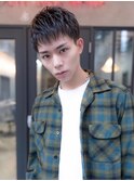 ビジネスショートレイヤーかき上げコンマヘアツイストパーマ