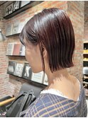 大人ボブ前下がり小顔カットブリーチなしワンカール20代
