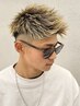メンズカット＋金メッシュキャップカラー