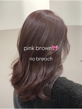 ジーナ 渋谷神南(Zina) ◎ブリーチなし/ピンクブラウン◎暖色/艶カラー/透明感/髪質改善