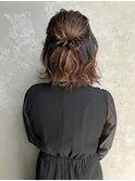 ミディアム×ハーフアップアレンジ