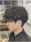 ツイストスパイラルパーマ刈り上げメンズカット辻堂