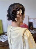 ヘアセット　洋装　シニヨン　カチモリ