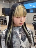 インアンーカラーデザインカラーフェイスフレーミング髪質改善