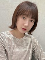 ステアケース 武蔵小杉店(stair:case) 切りっぱなしボブ大人ガーリーフェイスレイヤーココアブラウン