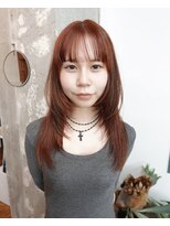 アペロ 柏(Apero)&nbsp;レイヤー/アプリコットオレンジ/ブリーチなしダブルカラー