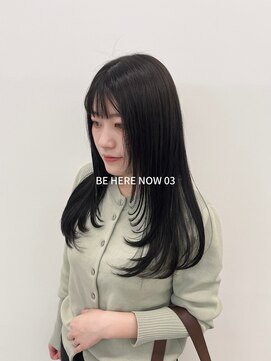 ビーヒアナウ N゜03 金沢駅西店(BE HERE NOW) 【韓国ヘア/レイヤーカット/ブルーブラック】