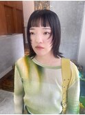 レイヤーカット/顔まわりレイヤー/暗めカラー