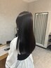 【圧倒的艶】髪質改善ストレート＋カット￥27500