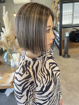 ブレス ヘアアンドスパ 湘南台(bless hair spa) コントラストハイライト強め