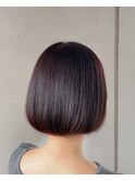 イメチェン/レッドブラウン/フルバング/似合わせカット/海老名駅