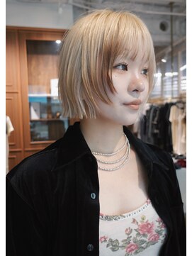 ユルクメゾンシティ 名古屋(JURK MAISON CITY) 【ami style】ハイトーンボブ ボブカット ローライトカラー