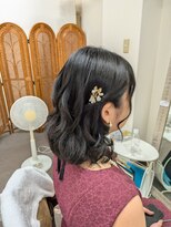 横濱ハイカラ美容院(haikara美容院)&nbsp;ハーフツイン　ウェーブ　列席ヘア