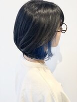 アディクト 綾瀬(ADDICT)&nbsp;【ADDICT_YuuYa】ミニマムボブ_インナーブルー_3Ｄカラー