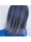 ブルーシルバー×バレイヤージュ