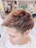 ツーブロックくせ毛風パーマ