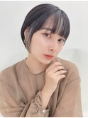 小顔に見える大人ショートボブ/インナーカラー