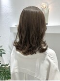グレージュカラー ボブウルフ 黒髪 ココアベージュ