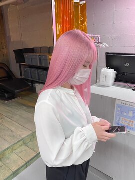 ペレ 渋谷(PELE) YU68_ローズピンク ブリーチ2回~