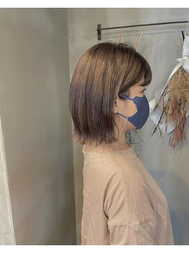 フレーム なんば店(FRAME) ▲オリーブベージュに外はねボブ▲