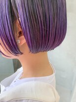 テトヘアー(teto hair) グラデーションカラー、ラベンダー、ミニボブ、ブリーチカラー