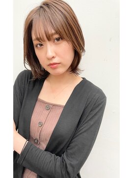 アイズヌーボー(I's NUBOU) 似合わせカット/アッシュ/ミディアムウルフ/透けバング